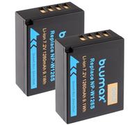 2 x Blumax Battery Compatible with Fujifilm NP-W126s | 1260 mAh - Fuji NP-W126 for X-A7 X-E4 X-H1 X-M5 / X-Pro3 X-T3 X-T30 II X-T200 / HS50EXR X100VI