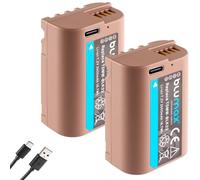 2 x Blumax Battery Compatible with Panasonic DMW-BLK22, 2600 mAh, DMW-BLK22E with USB Type C for Lumix DC - G9 II / GH5 II GH7 / S5 II-X/DC-S9 II S9 II