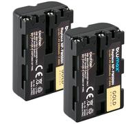 2 x Blumax Battery Compatible with Sony NP-FM500H | 2400mAh - NP-FM500 NP-FM55H for Sony Alpha 77 99 - A77 A99 II - DSLR A850 A900 - VG-C77AM VG-C99AM