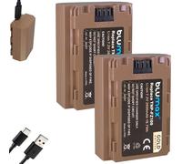2 x Blumax Battery Compatible with Sony NP-FZ100 | 2600 mAh with USB Type-C Charging Port - for Alpha 9 III A9 III A9 / A7C A7 III - IV // A1 6700 FX30 ZV-E1