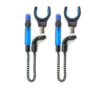 2 x Bobbins Bite Indicators 2 x Rod Rest Set Carp fishing Tackle for Bite Alarms (Blue)