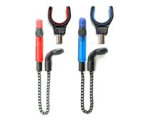 2 x Bobbins Bite Indicators 2 x Rod Rest Set Carp fishing Tackle for Bite Alarms (Red & Blue)