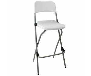 2 X Bolero Folding High Stool Steel Frame Plastic Seat Foldable Portable
