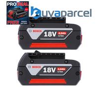 2 x Bosch 18v 4.0Ah Li-ion Genuine Batteries Lithium Ion Cordless 4ah Cool Pack