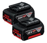 2 X Bosch 18V 5Ah Li-Ion Coolpack Batteries Lithium Ion Cordless 5.0Ah Cool Pack
