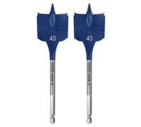 2 x Bosch EXPERT 2608900330 SelfCut Speed Flat Drill Bits 40 x 152mm