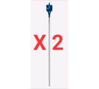 2 X Bosch EXPERT Self Cut Speed Spade Drill Bit 30 x 400 mm