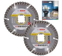 2 X Bosch XLOCK Pro Universal Grinder Diamond Blade High Speed 4.5" 115mm x 22mm