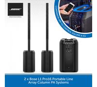 2 x Bose L1 Pro16 Portable Line Array Column PA Speaker Systems With Bluetooth