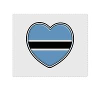 2 x 'Botswana Flag Heart' Microfibre Lens/Glasses Cleaning Cloths (LC00022105)