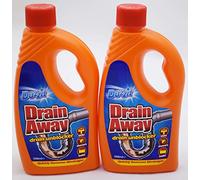 2 x Bottles New Duzzit Drain Away Drain Unblocker Liquid Formula 500ML Sink Bath Shower
