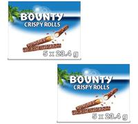 2 x Bounty Milk Chocolate Crispy Rolls Multipack 117g, Premium Taste