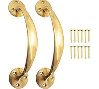 2 x Bow Pull Handle for Doors - 152mm Polished Brass (6")