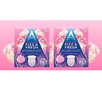 2 x Boxes Of Toilet Bowl Cleaner 8 Tablets Fizz & Fresh Foaming Tabs Pink Peony Fresh Scent