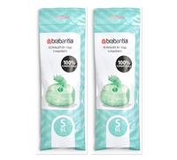 Brabantia Compostable Bin Liners for Food Waste & Organic Composting (Size S/6 Litre) Biodegradable Small Bin Bags (Pack of 10 Bags)