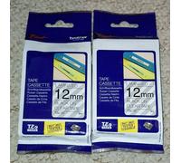 2 X Brother TZe131 Black on Clear Label Tape 12mm Original Genuine Authentic New