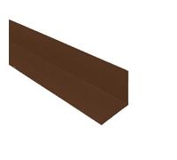 2 x Brown 1 Metre UPVC Plastic Rigid Angle 25 x 25mm Corner Cover Trim 90 Degree