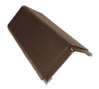 2 x Brown Enviro Tile Ridge Cap Slate Roof Apex Lightweight Synthetic Plastic Roofing
