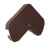 2 x Brown Enviro Tile Ridge Gable End Cap Slate Roof Lightweight Synthetic Plastic Roofing
