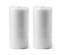 2 x Bubble Wrap 4m x 500mm Clear Bubble Cushioning Wrap Roll | Perforated Packing Supplies for For Packing, House Moving, Storage, Tv, Artwork, Greenhouse, Removal & All Fragile Items Wrap
