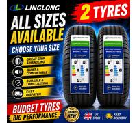 2 x BUDGET TYRES - LINGLONG HIGH GRIP RELIABLE TYRES ALL SIZES AVAILABLE NEW