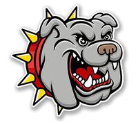 2 x Bulldog Dog Sticker Car Bike Bike Laptop Bull Dog Animal Angry British #4257 (10cm x 10cm)