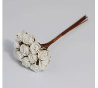 2 x Bunches, Open Rose Mulberry Flowers. (White)