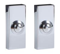 2 x Byron 2204BC Surface Door Bell Pushes (Highly Polished Chrome)