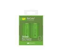 2 x C Rechargeable 3000mAh ReCyko+ Batteries | Up To 1000 Charges Per Battery |Pre-charged Holds Power up to 80% after 2 Year