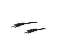 2 x CA1048 cable jack 3.5 mm plug, 200 mm black on both sides LOGILINK