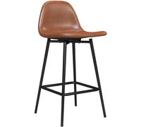 2 x Cabell Camel Faux Leather Barstool - S025416UK