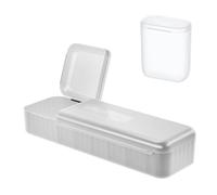 2 x Cable Organisers with Lid, Plastic Cable Management Box, Data Cable Storage, Container, Desktops, Organisation, Tool, Stylish, Green Cord Organiser