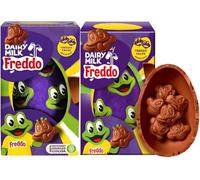 2 X Cadbary Dairy Milk Freddo Chocolate Easter Egg with Freddo Faces Inside, Perfect For Easter Egg Hunt- 90g