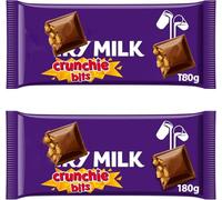 2 x Cadbery Daery Milk Crunchie Bits Chocolate Bar (180g)
