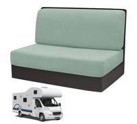 2 x Camper Pillow Covers, 1 Set Stretch Couch Covers, RV Seat Covers, Caravan Upholstery, Sofa Seat Cushion Covers, Motorhome Seat Covers for Trailer Motorhome Seat, Washable (Light Green)