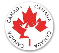 2 x Canada Vinyl Sticker Bike Laptop Travel Luggage Leaf Moose Gift Flag #4338 (10cm x 10cm)