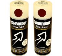 2 x CANBRUSH Spray Paint - for Metal Plastic & Wood 400ML - Chocolate