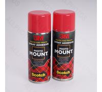2 x Cans - 3M Photo Mount Adhesive 400ml Clear Non-Staining And UV Resistant