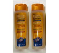 2 X CANTU Flaxseed Sulfate Free Soothing Shampoo 400ml.