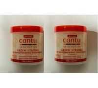 2 X Cantu Shea Butter Grow Strong Strengthening Fragile Strands Treatment 173g.