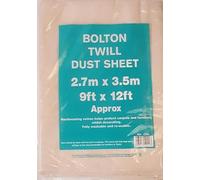 2 x Canvas Dust Sheet 12ft x 9ft / 3.50m x 2.60m Approx (Twin Pack) - Equip247uk