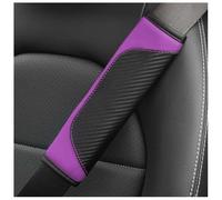 2 x Car Seat Belt Covers for FIAT 500 2011-2023 - Soft Shoulder Strap Pads Protector Breathable Leather Safety Belt Cushion Driving,Purple