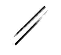 2 X Car Side Skirt Decals for Ren-ault Arkana 2007-2020 2021 2022 2023, Racing Stripes Vinyl Graphics, Lower Door Body Styling Decoration -Easy to Install,A-black
