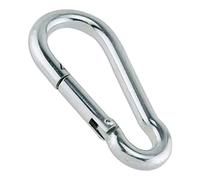 2 x Carabina Snap Hook Clips 8mm x 80mm Metal Galvanised Snap Hook Clip Rope Connector Small Snap Clamp Key Chain Link Buckle for Hammock Swing Set Outdoor Travel Camping Fishing Hiking.