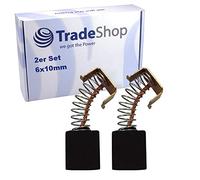 2 x carbon brushes D-011 for Einhell Bavaria angle grinder BWS 500 BWS 960 BWS 960/115 BWS 1155 BWS 115 BWS 125 / motor carbon abrasive carbon 6 x 10 mm