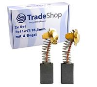 2 x Carbon Brushes for Hitachi Jigsaw CR12 CR17Y CR13CV CR17R Rotary Hammer DH38MS DH38YE2 DH28PC DH28PD Mitre Saw 7 x 11 x 17 / 18.5 mm