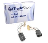 2 x carbon brushes for many ELU electric tools (e.g. drill, mitre saw, saw and much more). / Motor carbon abrasive carbon 6.5 x 13 mm.