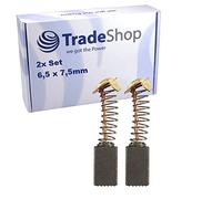 2 x carbon brushes for many Hitachi electric tools (e.g. angle grinder, planer, mill, saw and much more). / Motor carbon pencils 6.5 x 7.5 mm