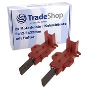 2 x Carbon Brushes Motor Carbon 5 x 12.5 x 32 mm for Welling Motor such as Hotpoint F086248 WMFUG742PUK F086249 WMFUG742GUK F086256 HSTB621PUK F086353 HULT742PUK.C