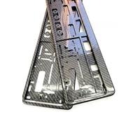 2 x Carbon Fibre Number Plate Holders & Surround Frames Carbon Effect - Front & Rear | Universal Fit UK/EU 520×110mm Car Number Plate/Registration Plate Holder & License Plate Holder UK by Lumarro
